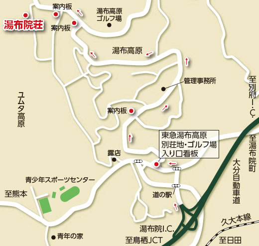 湯布院荘 地図